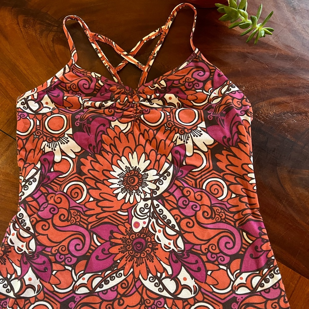 Prana barely worn fitted tank / yoga top